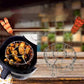 Parrilla redonda de acero inoxidable para horno con pincho