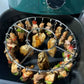 Parrilla redonda de acero inoxidable para horno con pincho