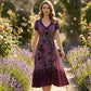 🔥Nuevas Llegadas y Ofertas Especiales – Vestido Maxi Floral Vintage para Mujer con Cuello en V