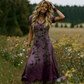 🔥Nuevas Llegadas y Ofertas Especiales – Vestido Maxi Floral Vintage para Mujer con Cuello en V