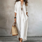Vestido Maxi de Mujer con Rayas y Cuello en V