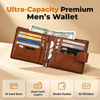 🎁¡Oferta Especial! 49 % de DESCUENTO🔥Cartera Vintage para Hombre con Protección RFID