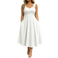 👗✨Vestido Elegante para Mujer con Cuello en V y Prácticos Bolsillos Laterales