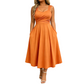 👗✨Vestido Elegante para Mujer con Cuello en V y Prácticos Bolsillos Laterales