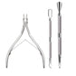 Set Profesional de 3 Piezas: Alicate para Cutículas y Empujador de Cutículas