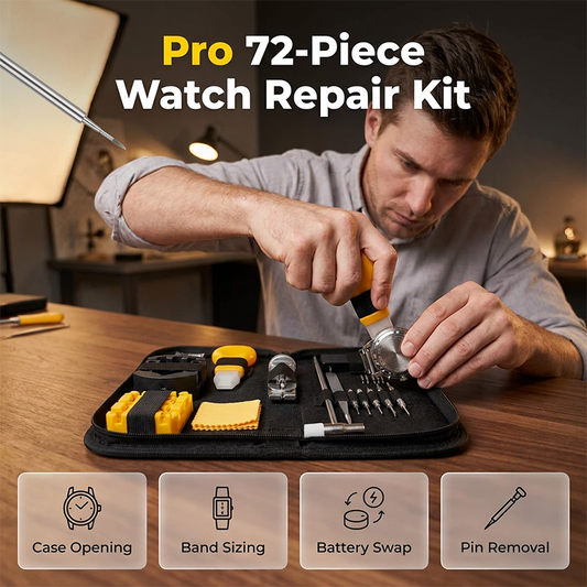 🎉 Oferta 2026 — ¡Más de 33.100 vendidos! 🔧 Kit profesional de reparación de relojes – Todo lo que necesitas para reparar tu reloj ⌚