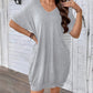 Vestido Camiseta de Talla Grande para Mujer con Cuello en V