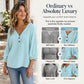 Blusa Casual para Mujer con Cuello en V y Manga 3/4
