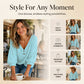 Blusa Casual para Mujer con Cuello en V y Manga 3/4