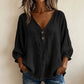 Blusa Casual para Mujer con Cuello en V y Manga 3/4
