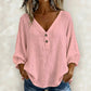 Blusa Casual para Mujer con Cuello en V y Manga 3/4