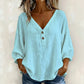 Blusa Casual para Mujer con Cuello en V y Manga 3/4