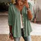 👚Blusa de Mujer con Cuello en V, Encaje y Botones – Elegancia para el Día a Día ✨