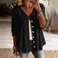 👚Blusa de Mujer con Cuello en V, Encaje y Botones – Elegancia para el Día a Día ✨