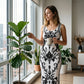 Vestido Maxi Clásico de Mujer con Estampado Floral