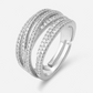 🎉 ¡Oferta 2026! — ¡Más de 15.000 vendidos! 💎 Anillo Ajustable de Bandas Cruzadas Múltiples – Brillo Deslumbrante de Circonitas Cúbicas ✨