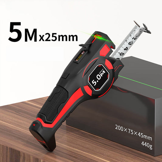 ⚡Cinta Métrica 2 en 1 con Guía Láser