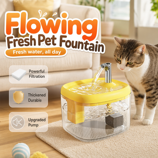 Dispensador Silencioso de Agua para Mascotas con Cuenco de PET de Grado Alimentario