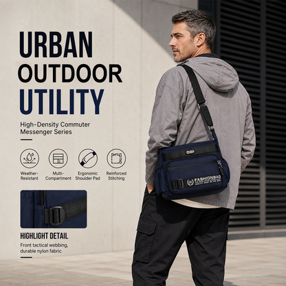 Bolso Bandolera Urbano Multifuncional – Resistente al Agua y con Múltiples Compartimentos