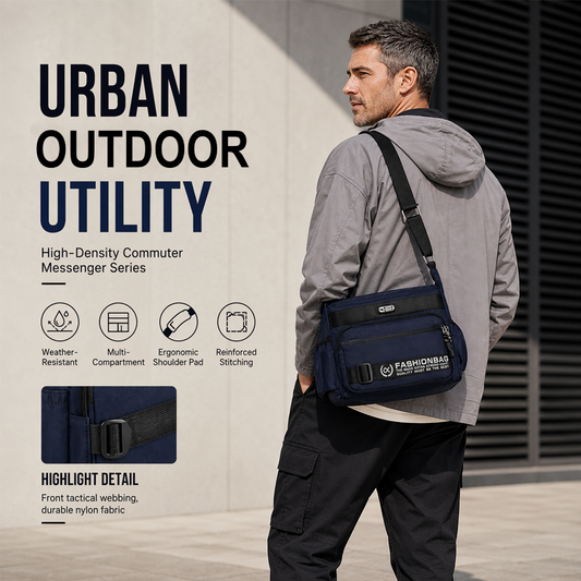 Bolso Bandolera Urbano Multifuncional – Resistente al Agua y con Múltiples Compartimentos