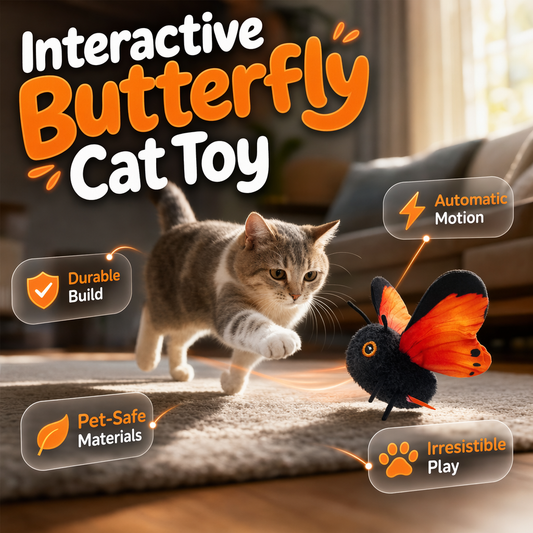 Juguete Interactivo para Gatos con Mariposa Aleteante de Sensor Inteligente