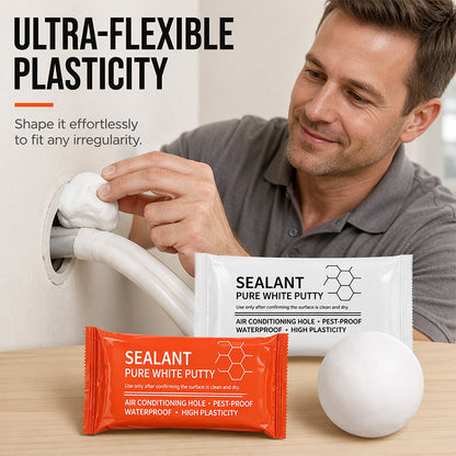 🧱 Masilla impermeable para sellar agujeros de pared alrededor de tuberías de aire acondicionado — Pack de 6, moldeable para huecos de tuberías y agujeros en la pared | Aplicación sin herramientas