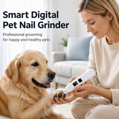 Lima Eléctrica para Uñas de Mascotas con Pantalla LED de Batería
