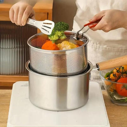 Olla Multifuncional para Freír de Acero Inoxidable 304