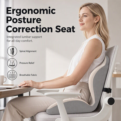 🪑 ¡56 % DE DESCUENTO AHORA! ✨ Cojín Ergonómico de Espuma Viscoelástica con Soporte Lumbar – Cómodo y con Gran Sujeción para Hogar, Oficina y Coche 💺🛡️