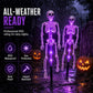 Luces Solares de Estaca con Esqueleto para Exterior – Impermeables, Decoración de Halloween