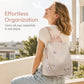 Mochila de Tela Oxford Impermeable con Bordado Floral