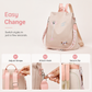 Mochila de Tela Oxford Impermeable con Bordado Floral