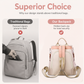 Mochila de Tela Oxford Impermeable con Bordado Floral