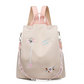 Mochila de Tela Oxford Impermeable con Bordado Floral