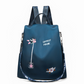 Mochila de Tela Oxford Impermeable con Bordado Floral