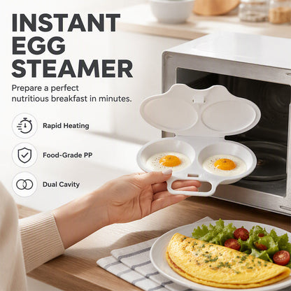 Escalfador de Huevos para Microondas con Tapa y Asa