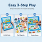 Libro Magnético Interactivo y Silencioso para Niños – Rompecabezas Plegable con Escenarios, Juguete Educativo Infantil para Niños y Niñas