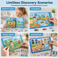 Libro Magnético Interactivo y Silencioso para Niños – Rompecabezas Plegable con Escenarios, Juguete Educativo Infantil para Niños y Niñas