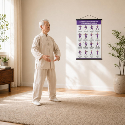 📢📢 ¡¡40% DE DESCUENTO!! ⏰ Póster de entrenamiento de Tai Chi para personas mayores