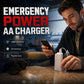 🔋📱 Cargador de emergencia portátil para teléfono con pilas AA y linterna LED