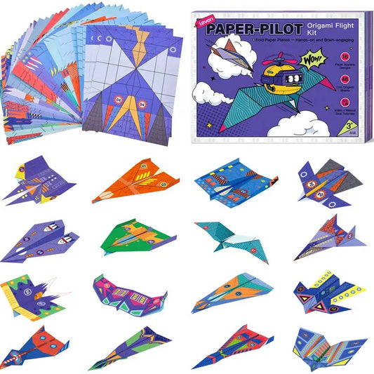 ⏳🔥 ¡50% DE DESCUENTO POR TIEMPO LIMITADO! ⏰🔥 Set creativo DIY de aviones de papel para niños