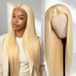 💇‍♀️ Peluca sintética larga y lisa con raya en medio