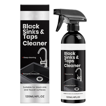 🚿 ¡50% DE DESCUENTO AHORA! Spray limpiador de cal para fregaderos y grifos negros, elimina manchas de agua difíciles, limpiador de accesorios de baño sin frotar para grifos, fregaderos y superficies de ducha