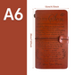 Diario de Viaje de Cuero PU Rellenable A6