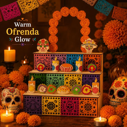 Ofrenda de madera de 3 niveles para el Día de Muertos🌼