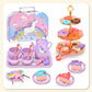 🦄🏰 Juego de té infantil de castillo de unicornio