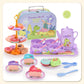 🦄🏰 Juego de té infantil de castillo de unicornio