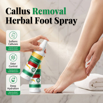 Spray refrescante para el cuidado de los pies con fórmula a base de hierbas