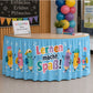 Falda decorativa colorida para mesas de fiestas y aulas