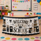 Falda decorativa colorida para mesas de fiestas y aulas